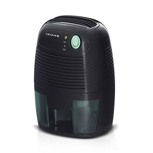 DRYZONE - Déshumidificateur d'air électrique, Mini déshumidificateur portable et silencieux 500ml, Système d'arrêt automatique, Purifie l'air et prévient les bactéries et l'humidité, Compact et léger, Noir