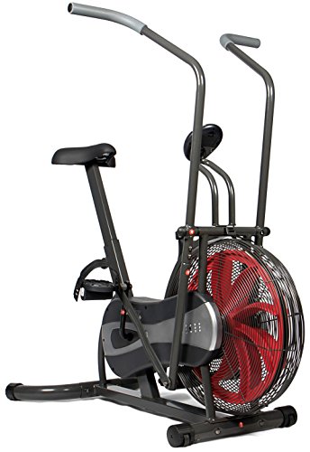 Vélo d'exercice SportPlus SP-FB-1000 avec bras à fonction de résistance à l'air Vélo elliptique - Entraînement cardiovasculaire, 115x70x122cm