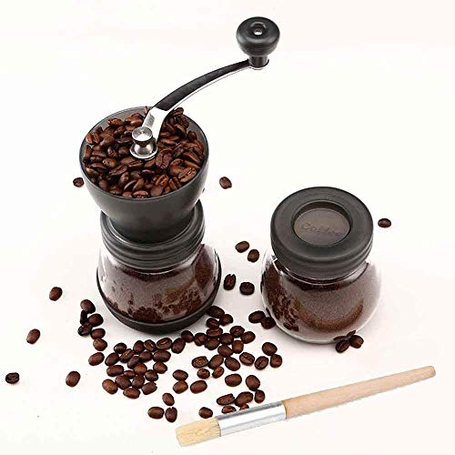 Moulin à café manuel Cooko, Mini moulin à café professionnel Moulin à manivelle avec ébarbage en céramique pour espresso