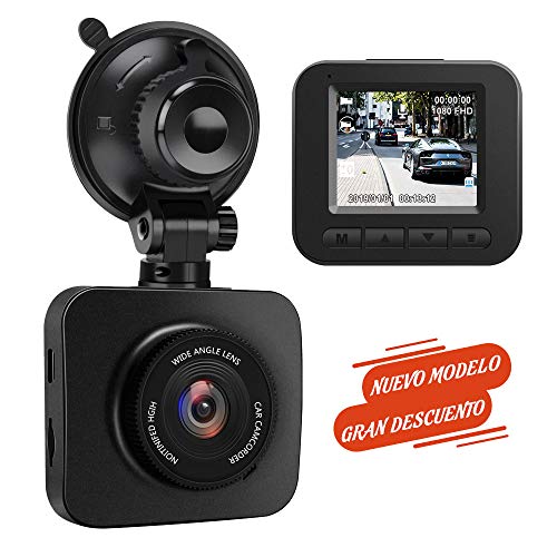 AWESAFE Caméra Auto Dash CAM 1080P Full HD 170 Angle avec capteur G WDR, détection de mouvement, enregistrement en boucle, vision nocturne, moniteur de stationnement